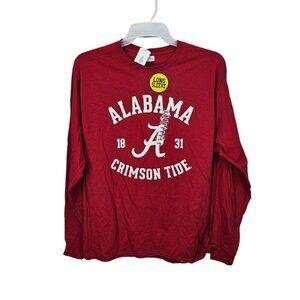 Hanes Men Red Large Long Sleeve‎ Alabama Crimson Tide Shirt